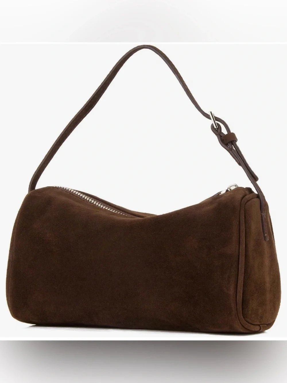 Donnain Premium Suede Leather Crossbody Purse Coffee brown